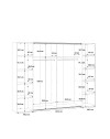 Armadio Callia con 2 ante scorrevoli e 2 battenti bianco 270x61x210