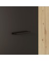 Armadio multiuso tuttopiani Teodoro 2 ante rovere con anta nera 69x36.5x181H