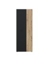Armadio multiuso tuttopiani Teodoro 2 ante rovere con anta nera 69x36.5x181H