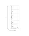 Armadio multiuso tuttopiani Teodoro 2 ante rovere con anta nera 69x36.5x181H