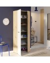 Armadio multiuso tuttopiani Teodoro 2 ante rovere con anta bianca 69x36.5x181H