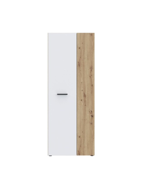 Armadio multiuso tuttopiani Teodoro 2 ante rovere con anta bianca 69x36.5x181H