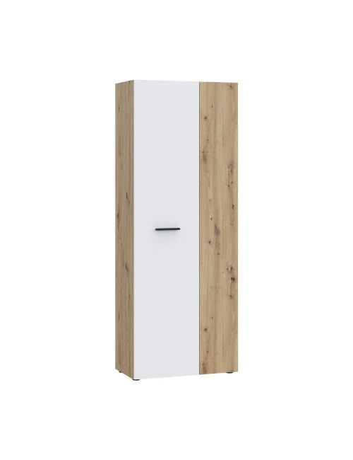 Armadio multiuso tuttopiani Teodoro 2 ante rovere con anta bianca 69x36.5x181H