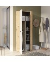 Armadio multiuso portascope Teodoro 2 ante rovere con anta bianca 68x36.5x181H
