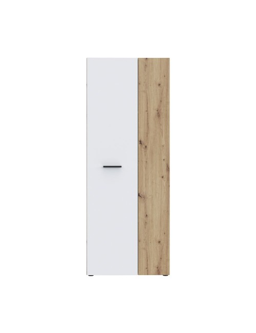 Armadio multiuso portascope Teodoro 2 ante rovere con anta bianca 68x36.5x181H
