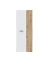Armadio multiuso portascope Teodoro 2 ante rovere con anta bianca 68x36.5x181H