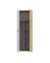 Armadio multiuso portascope Teodoro 2 ante rovere con anta bianca 68x36.5x181H