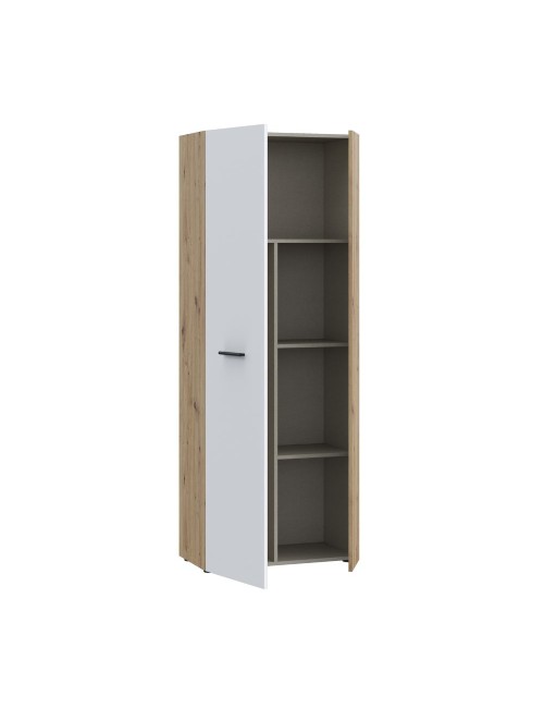 Armadio multiuso portascope Teodoro 2 ante rovere con anta bianca 68x36.5x181H