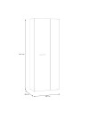 Armadio multiuso portascope Teodoro 2 ante rovere con anta bianca 68x36.5x181H