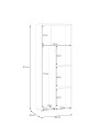 Armadio multiuso portascope Teodoro 2 ante rovere con anta bianca 68x36.5x181H