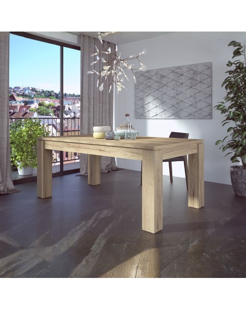 Tavolo allungabile 1475 rovere con allunga centrale 190x90x76H
