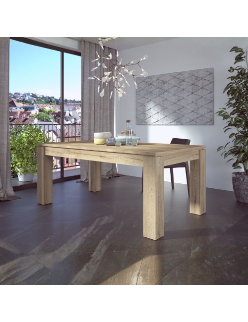Tavolo allungabile 1475 rovere con allunga centrale 190x90x76H