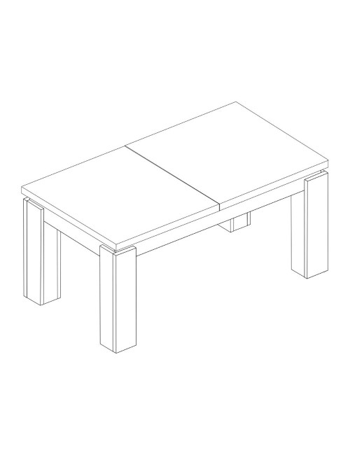 Tavolo allungabile 1485 noce con allunga centrale 190x90x76H