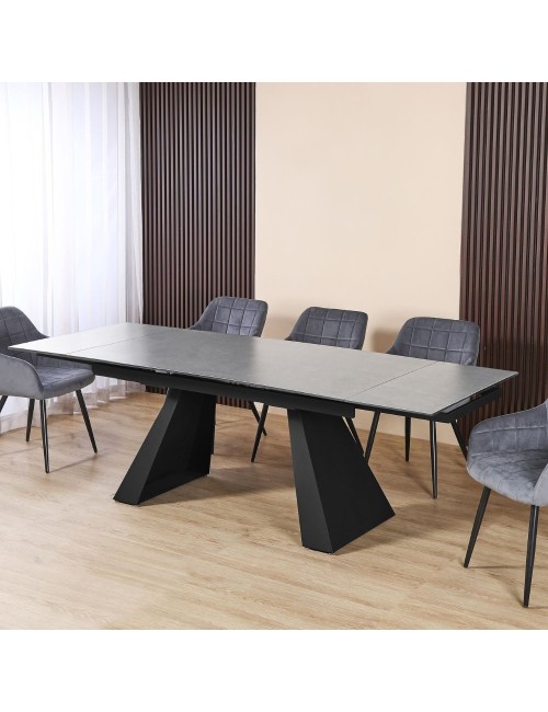 Tavolo Allungabile Ariel piano ceramica ossido 160x90x75h