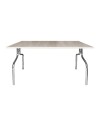 Tavolo pieghevole salvaspazio ESFB03 olmo con gambe in metallo cromo 120x80x76.5H