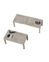 Tavolo allungabile Piana T07 IMAB larice grigio 140/215 cm con 2 allunghe