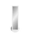 Specchiera Gulli portagioie bianca con base girevole e luce LED 55x55x155H