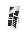 Specchiera Gulli portagioie bianca con base girevole e luce LED 55x55x155H