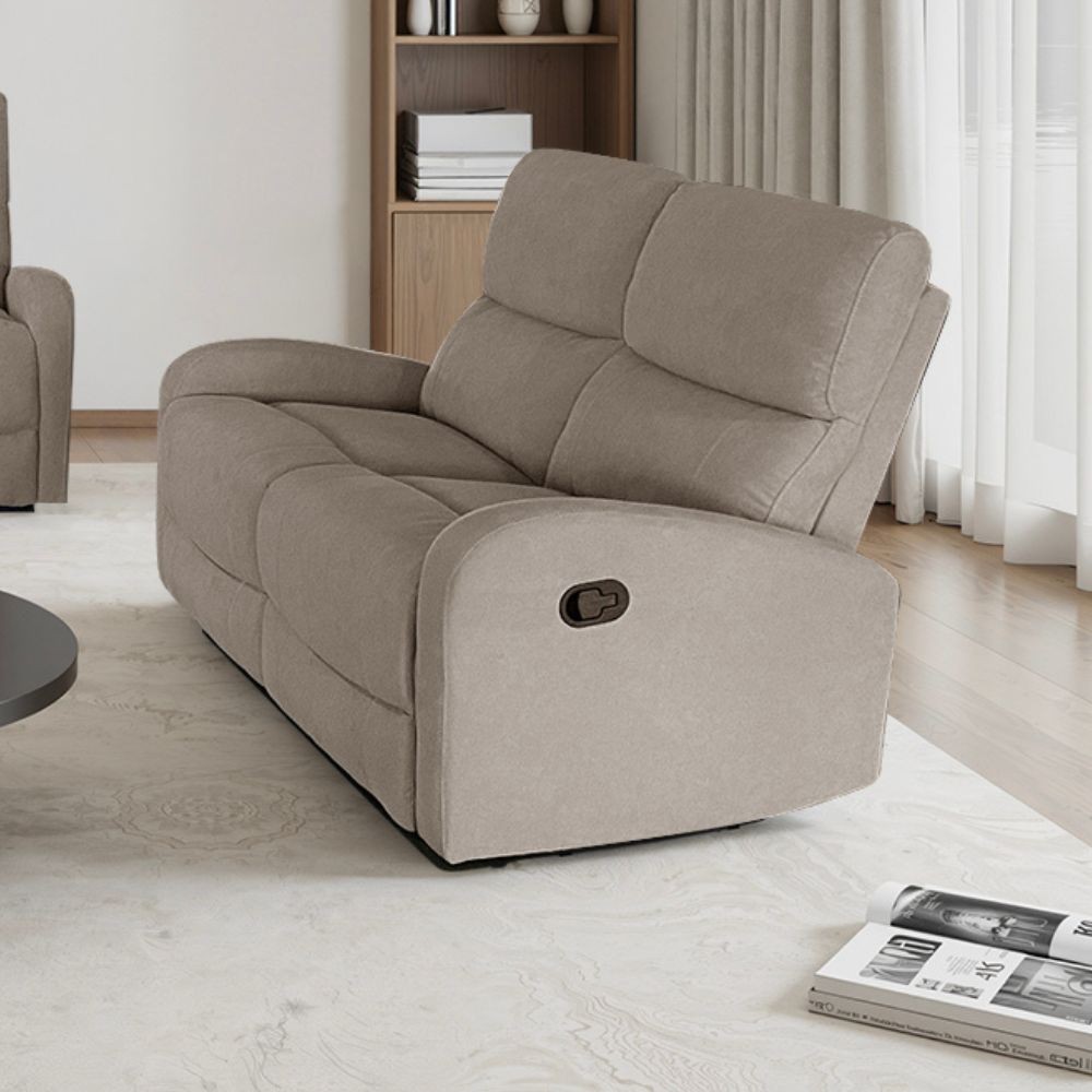 Divano relax 2 posti recliner Potter in tessuto beige