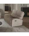 Divano relax 2 posti recliner Potter in tessuto beige