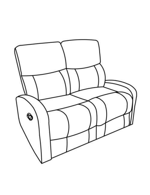Divano relax 2 posti recliner Potter in tessuto beige