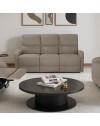 Divano relax 3 posti recliner Potter in tessuto beige