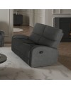 Divano relax 2 posti recliner Potter in tessuto grigio scuro