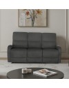 Divano relax 3 posti recliner Potter in tessuto grigio scuro