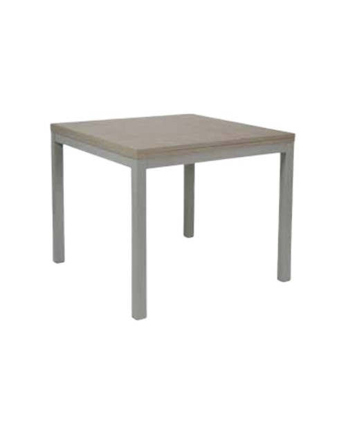 Tavolo quadrato allungabile Monster 90x90 struttura tortora e piano larice grigio