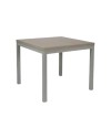 Tavolo quadrato allungabile Monster 90x90 struttura tortora e piano larice grigio