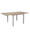Tavolo quadrato allungabile Monster 90x90 struttura tortora e piano larice grigio