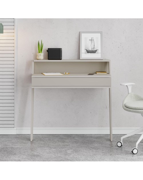 Scrivania da parete con cassetto Cowork 94 cm colore cashmere