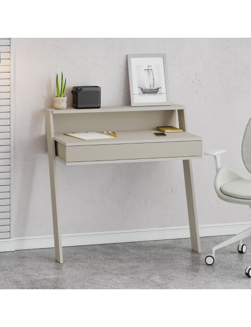 Scrivania da parete con cassetto Cowork 94 cm colore cashmere