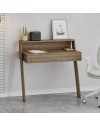 Scrivania da parete con cassetto Cowork 94 cm colore noce