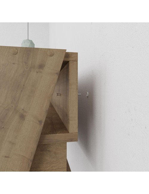 Scrivania da parete con cassetto Cowork 94 cm colore noce