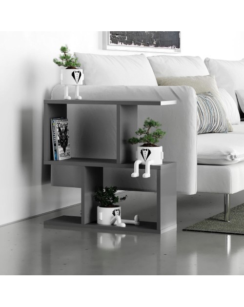 Tavolino da salotto antracite Homemania 60x19,5x60H – Design moderno e versatilità in un solo complemento d’arredo