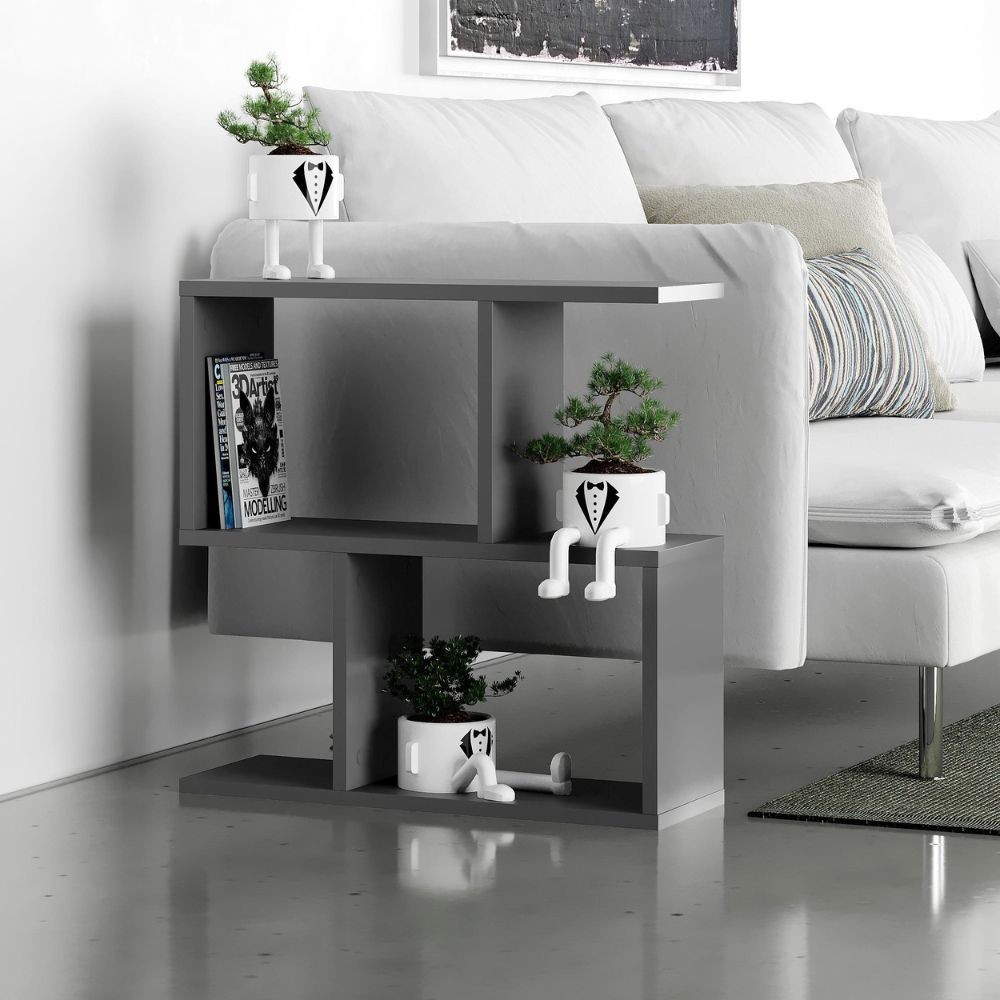 Tavolino da salotto antracite Homemania 60x19,5x60H – Design moderno e versatilità in un solo complemento d’arredo