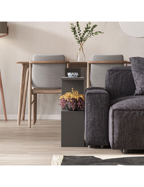 Tavolino da salotto antracite Homemania 60x19,5x60H – Design moderno e versatilità in un solo complemento d’arredo