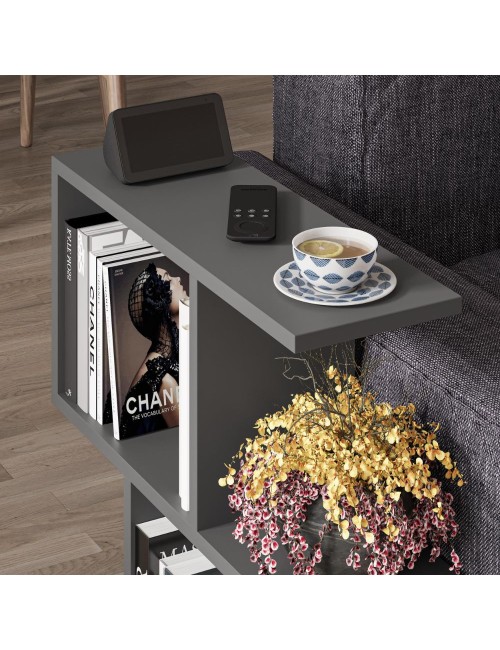 Tavolino da salotto antracite Homemania 60x19,5x60H – Design moderno e versatilità in un solo complemento d’arredo