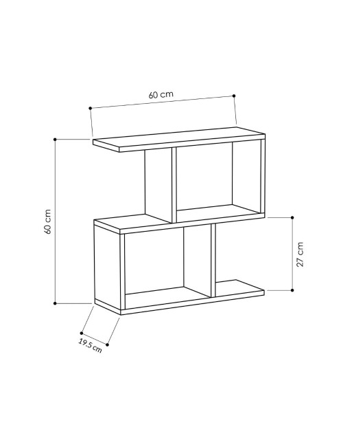 Tavolino da salotto rovere Homemania 60x19,5x60H – Design moderno e versatilità in un solo complemento d’arredo