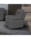 Poltrona Kayde recliner elettrica in tessuto grigio scuro – Comfort e relax totale