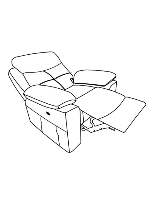 Poltrona Kayde recliner elettrica in tessuto grigio scuro – Comfort e relax totale
