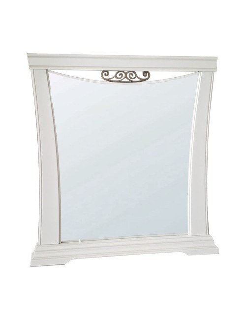 Specchiera Athena in legno con cornice curva colore Avorio