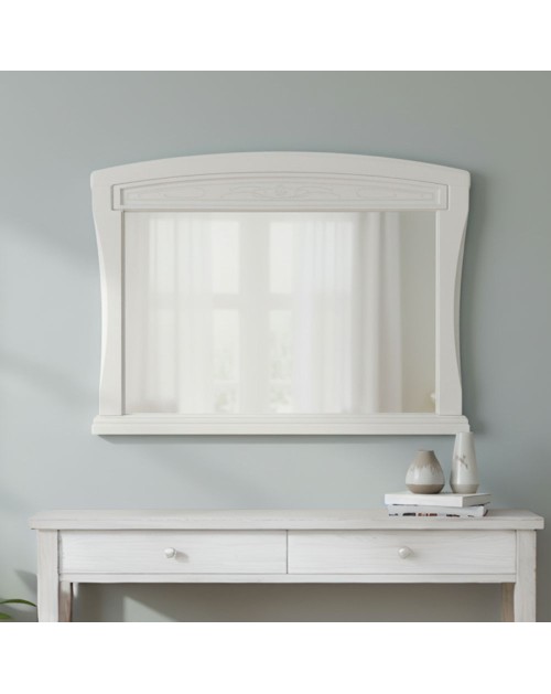 Specchiera Aurora in legno con cornice colore Avorio