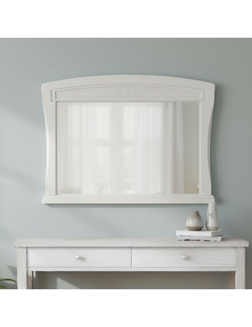 Specchiera Aurora in legno con cornice colore Avorio