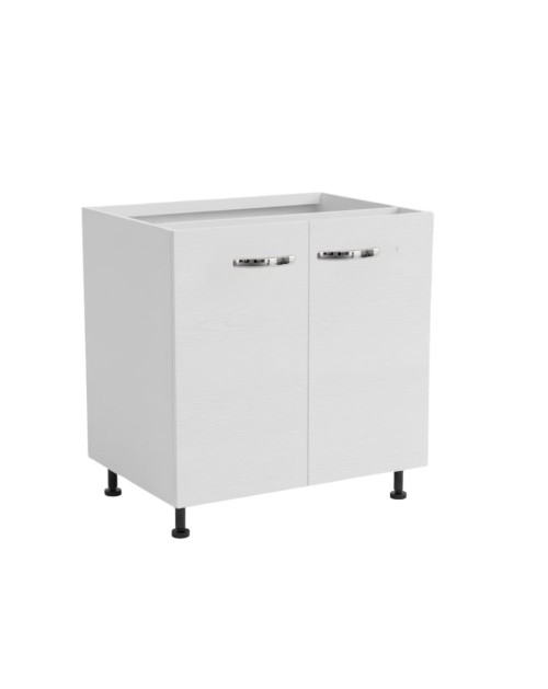 Base cucina due ante 80x59x82H colore bianco frassinato