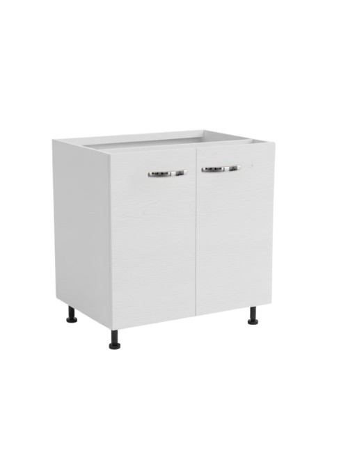 Base cucina due ante 80x59x82H colore bianco frassinato