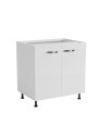Base cucina due ante 80x59x82H colore bianco frassinato