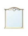 Specchiera Cerchio con cornice in legno beige e dettaglio elegante