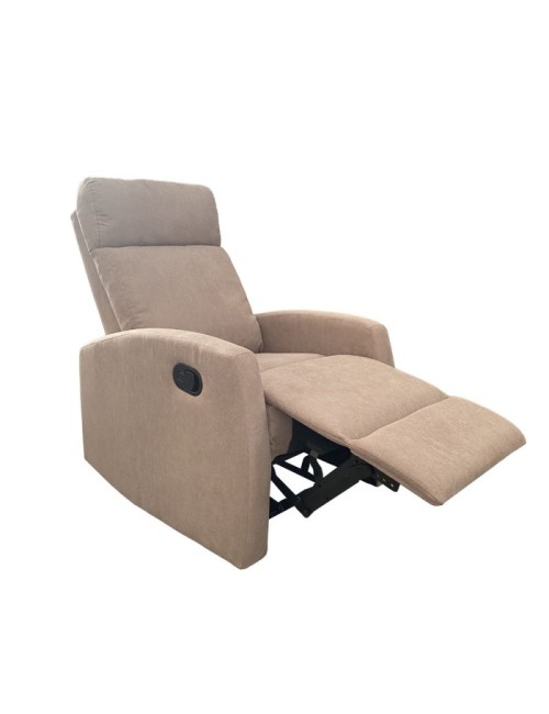 Poltrona Relax Manuale Giada Tessuto Colore Tortora Prezzo